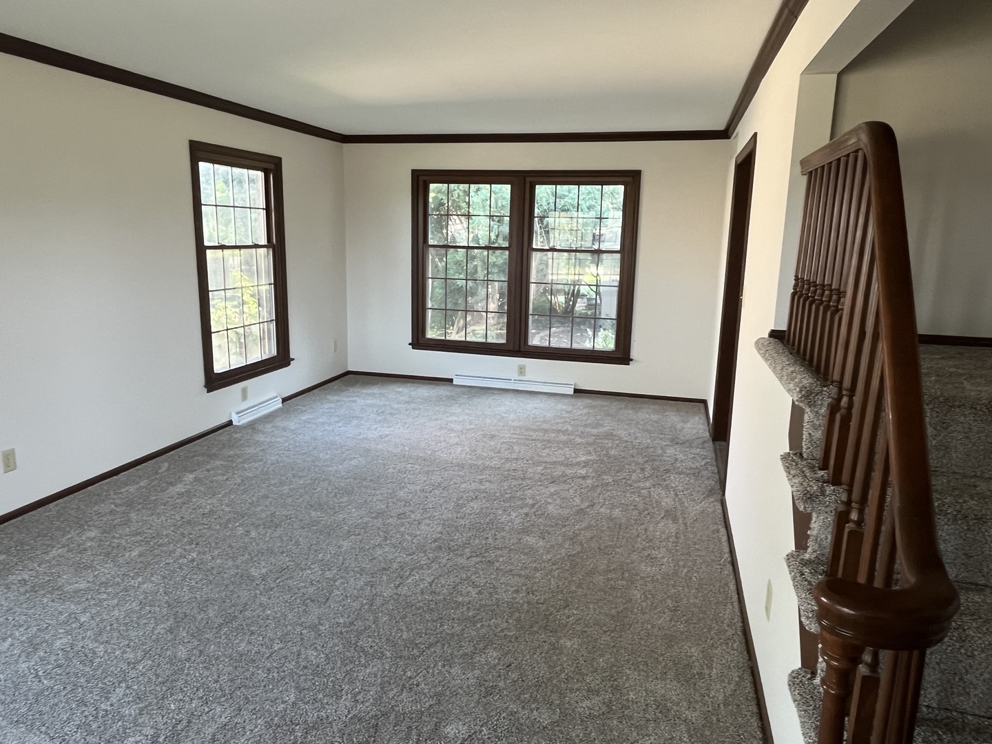 1019 Gregory Street Normal, IL 61761 - Photo 9 of 60 an empty room with a fireplace and windows
