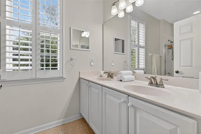 a view of a small yard in front of a house