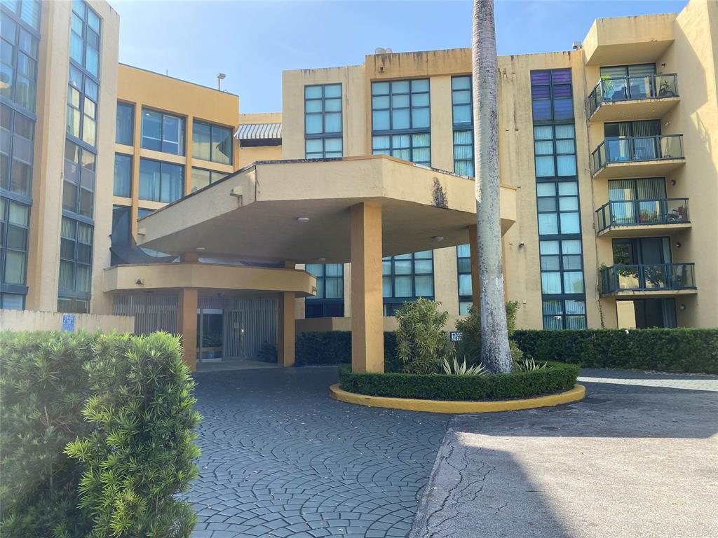 a view of a building with a outdoor space