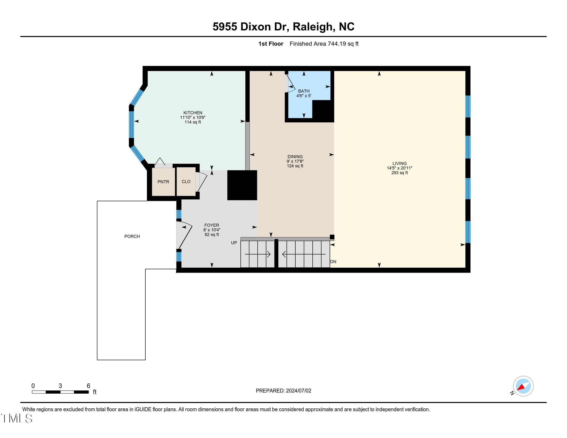 5955 Dixon Drive Raleigh, NC 27609 - Photo 22 of 26 a picture of a floor plan