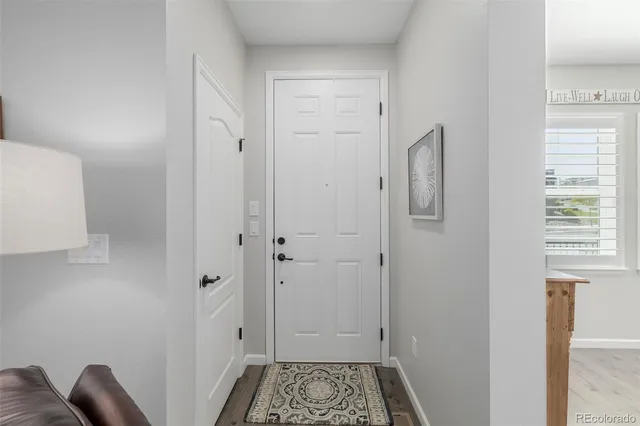 a view of room with window and walk in closet