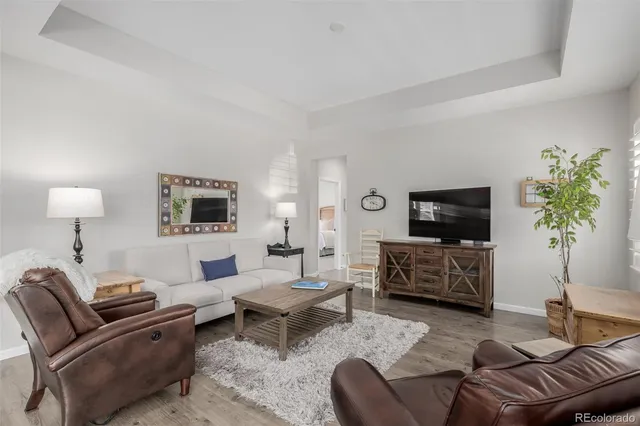 a living room with furniture or couch and a flat screen tv