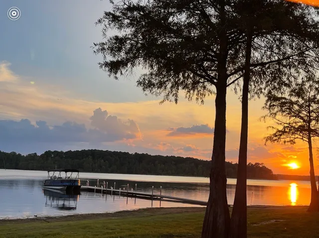a view of lake with mountain view