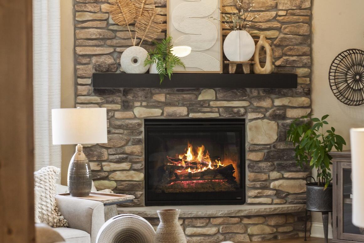 739 Stepping Stone Way Pewaukee, WI 53072 - Photo 15 of 88 Stone Fireplace Feature Wall