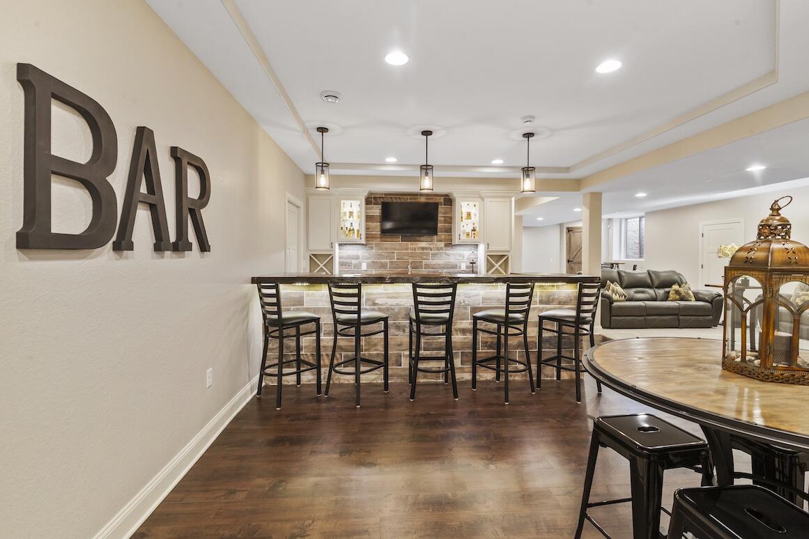 739 Stepping Stone Way Pewaukee, WI 53072 - Photo 62 of 88 Basement Bar and Entertainment Area