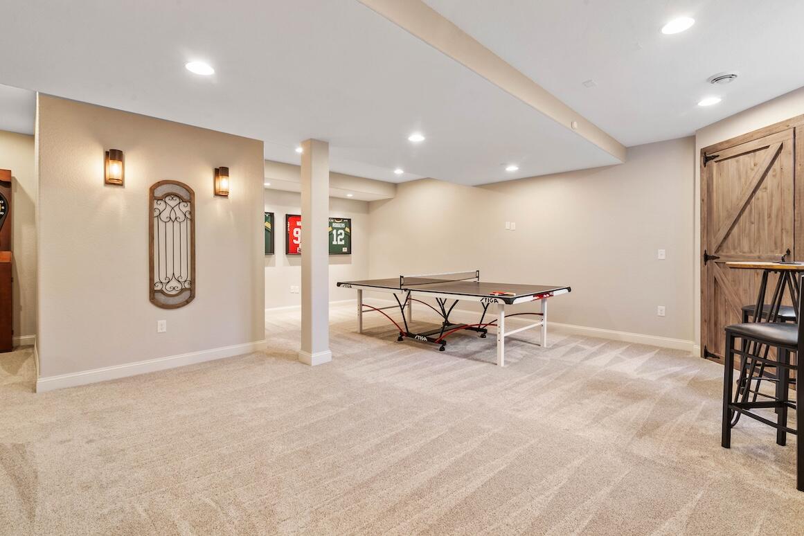 739 Stepping Stone Way Pewaukee, WI 53072 - Photo 68 of 88 Large Finished Basement Recreation Room