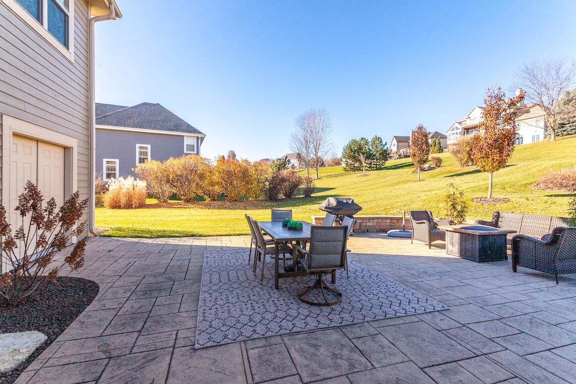 739 Stepping Stone Way Pewaukee, WI 53072 - Photo 76 of 88 Back Patio with Yard View