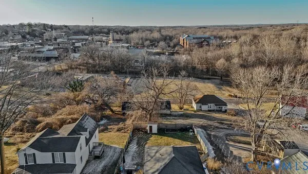 an aerial view of multiple house
