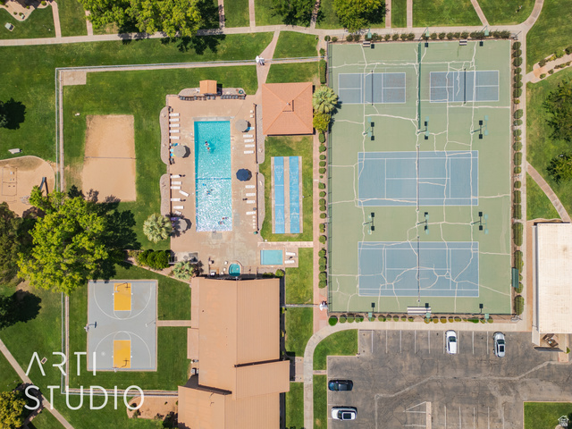 860 South Village Road, Unit A6 St. George, UT 84770 - Photo 39 of 41 Bird's eye view of a pool