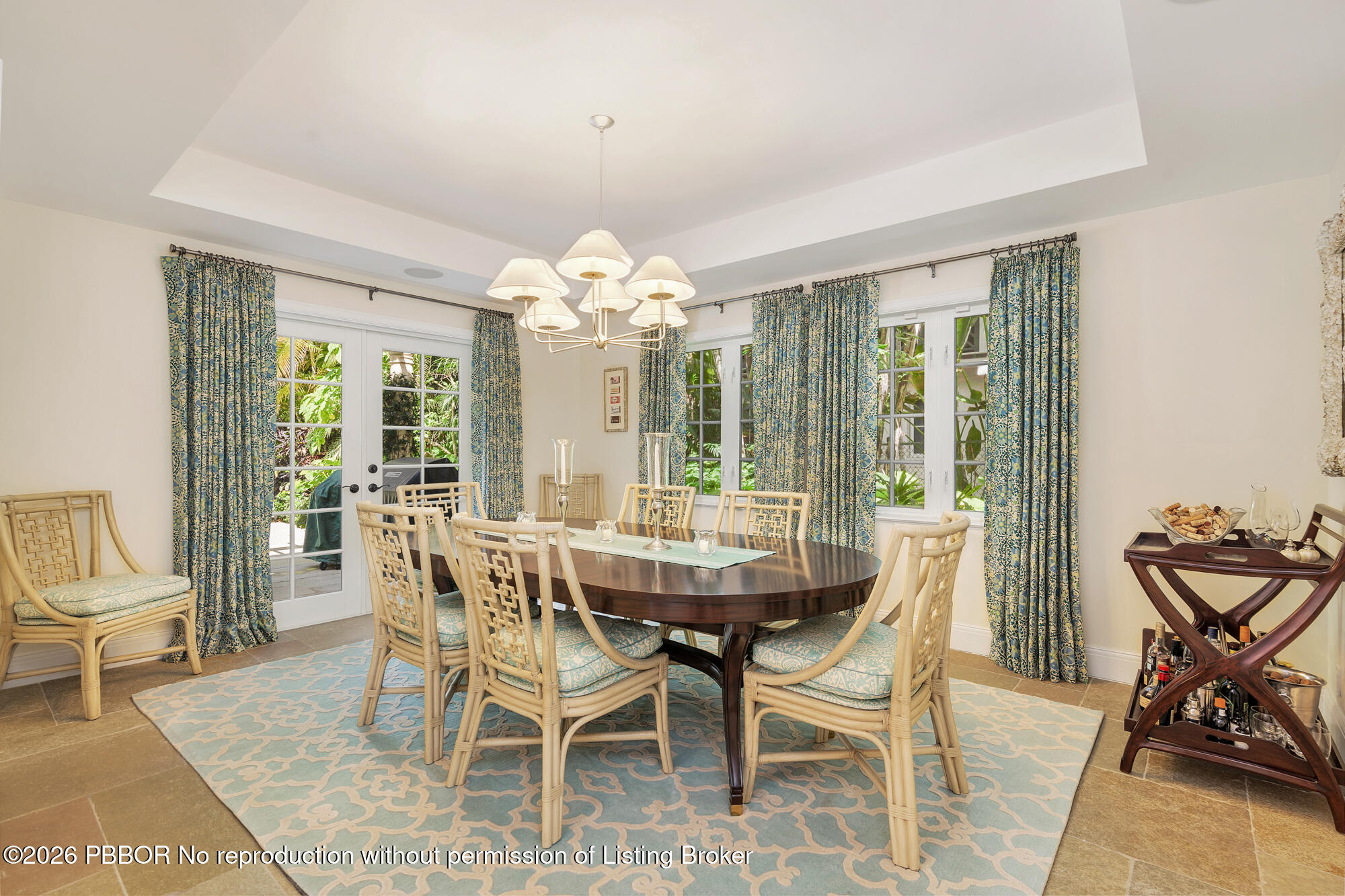 111 Seagate Road Palm Beach, FL 33480 - Photo 12 of 35 a view of a dining room with furniture window and outside view