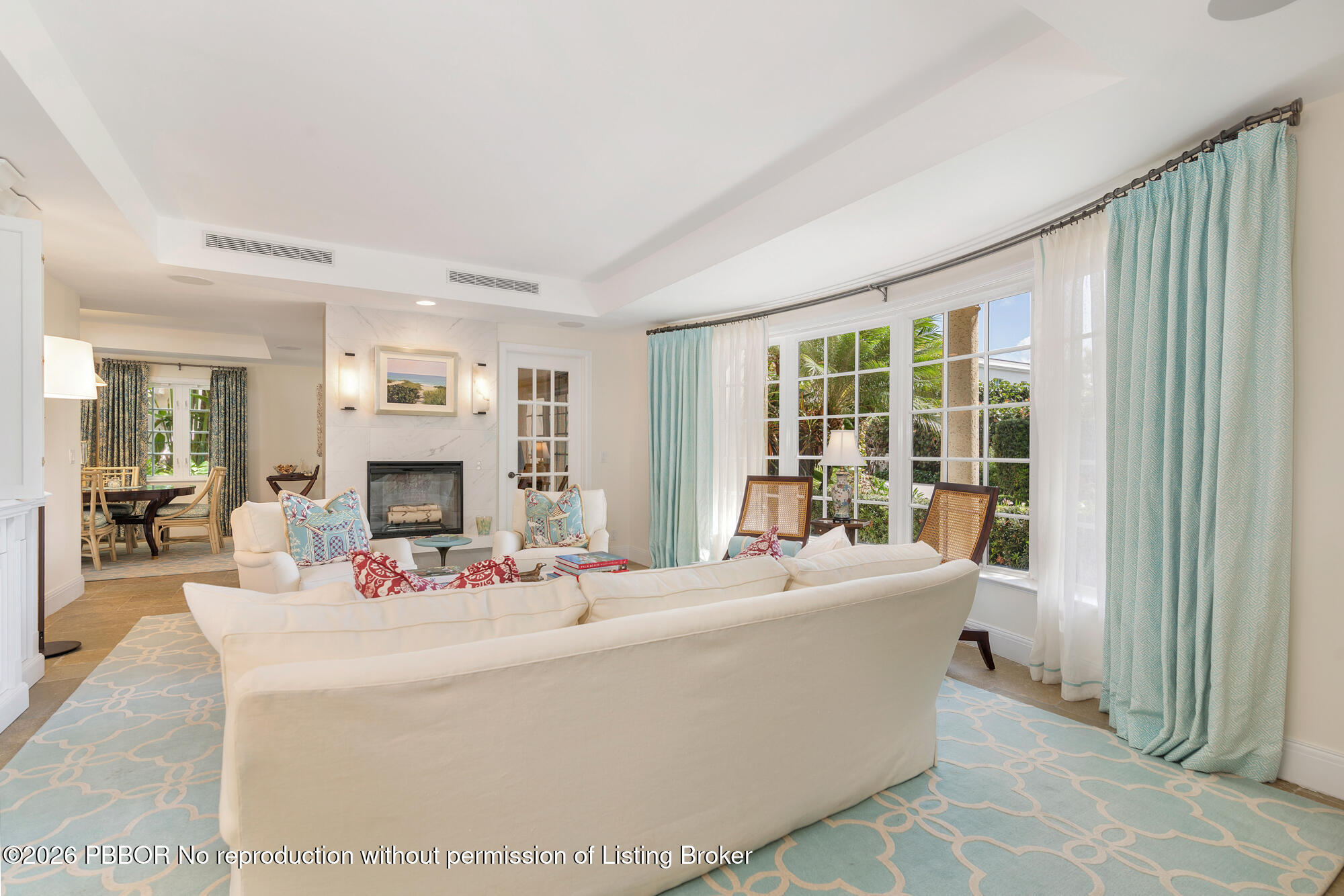 111 Seagate Road Palm Beach, FL 33480 - Photo 6 of 35 a living room with fireplace furniture and a fireplace