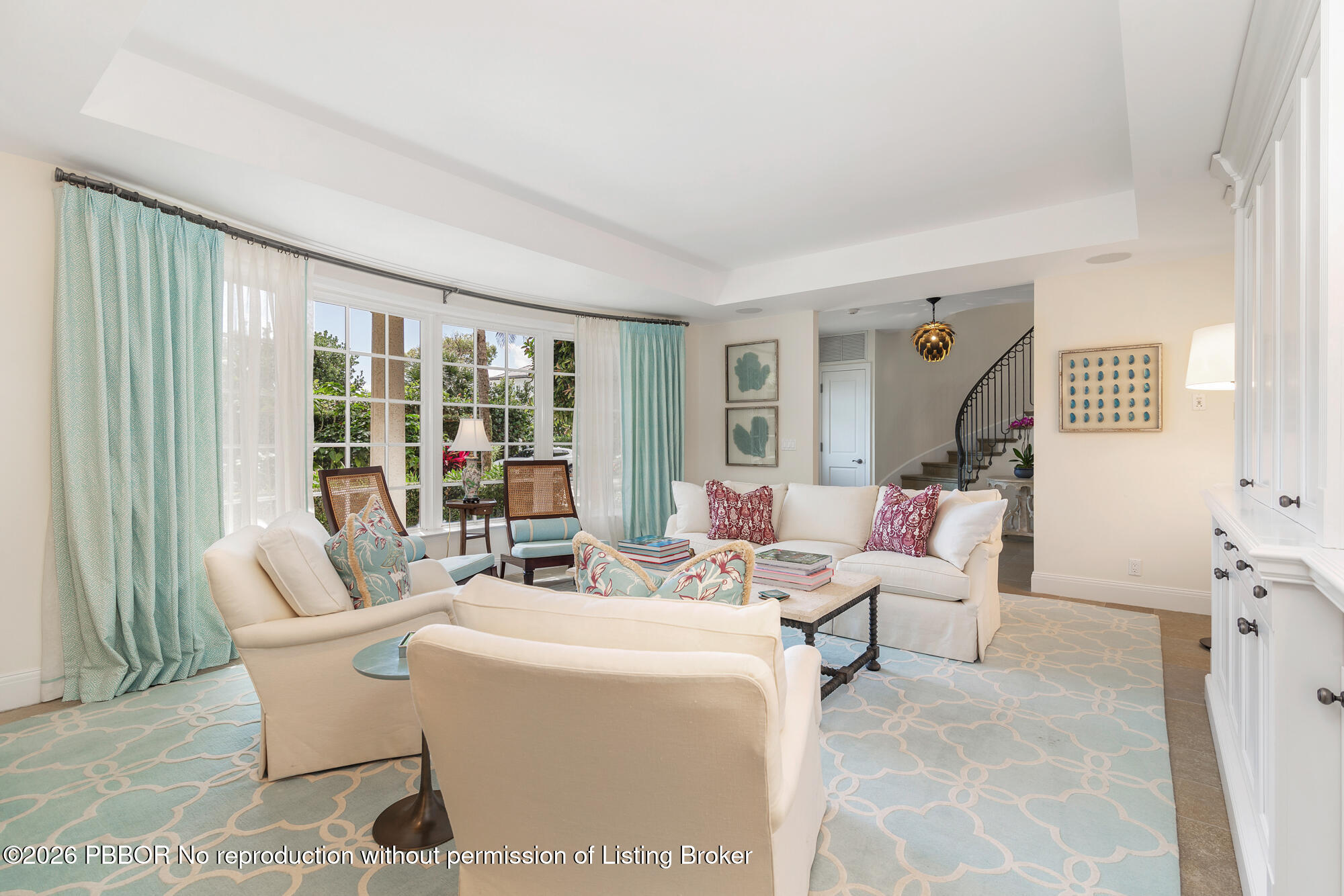111 Seagate Road Palm Beach, FL 33480 - Photo 8 of 35 a living room with furniture and large window