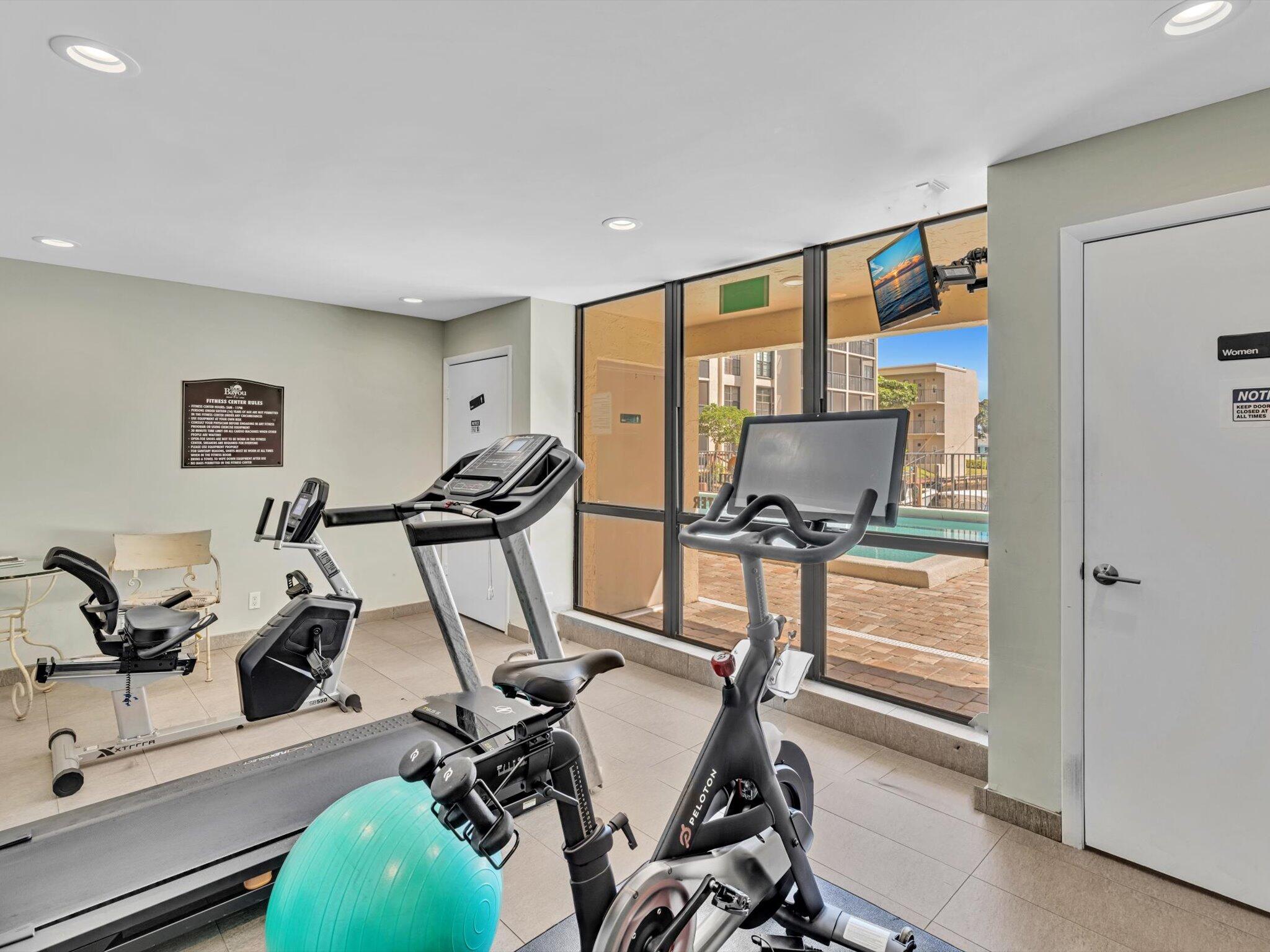 21 Royal Palm Way, Unit 303 Boca Raton, FL 33432 - Photo 33 of 38 a view of a room with gym equipment