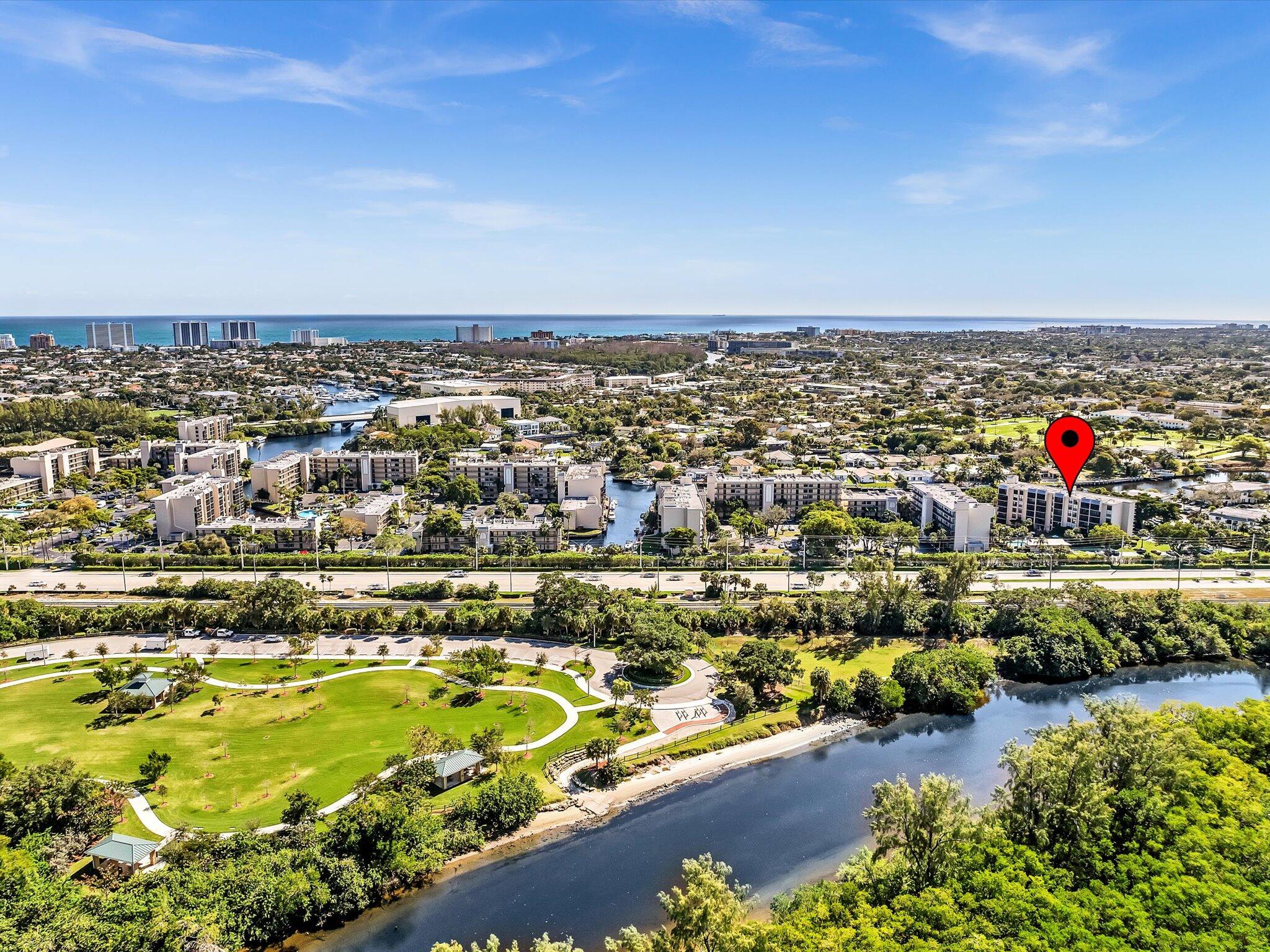 21 Royal Palm Way, Unit 303 Boca Raton, FL 33432 - Photo 36 of 38 an aerial view of residential houses with outdoor space