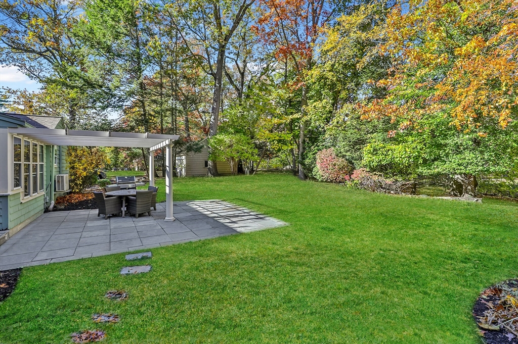 32 Columbine Road Milton, MA 02186 - Photo 37 of 40 a view of a house with backyard porch and garden