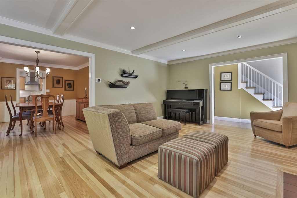 32 Columbine Road Milton, MA 02186 - Photo 5 of 40 a living room with furniture and wooden floor