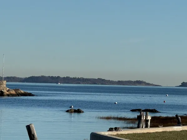 a view of a lake with outdoor space