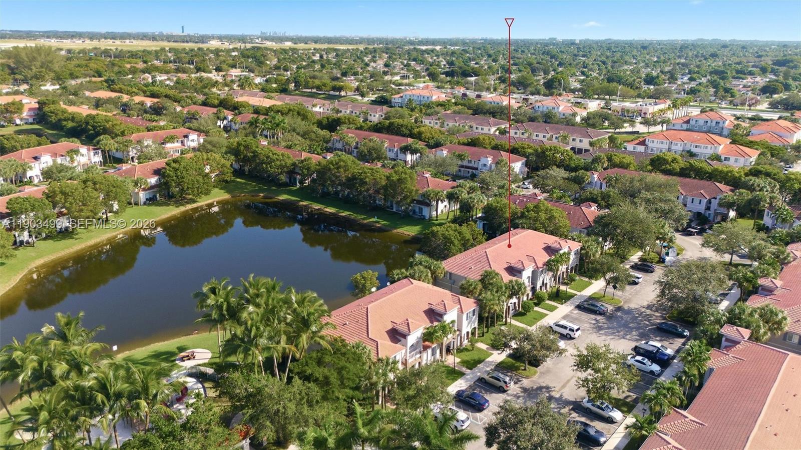 8231 Southwest 29th Street Miramar, FL 33025 - Photo 48 of 53 an aerial view of lake residential house with outdoor space