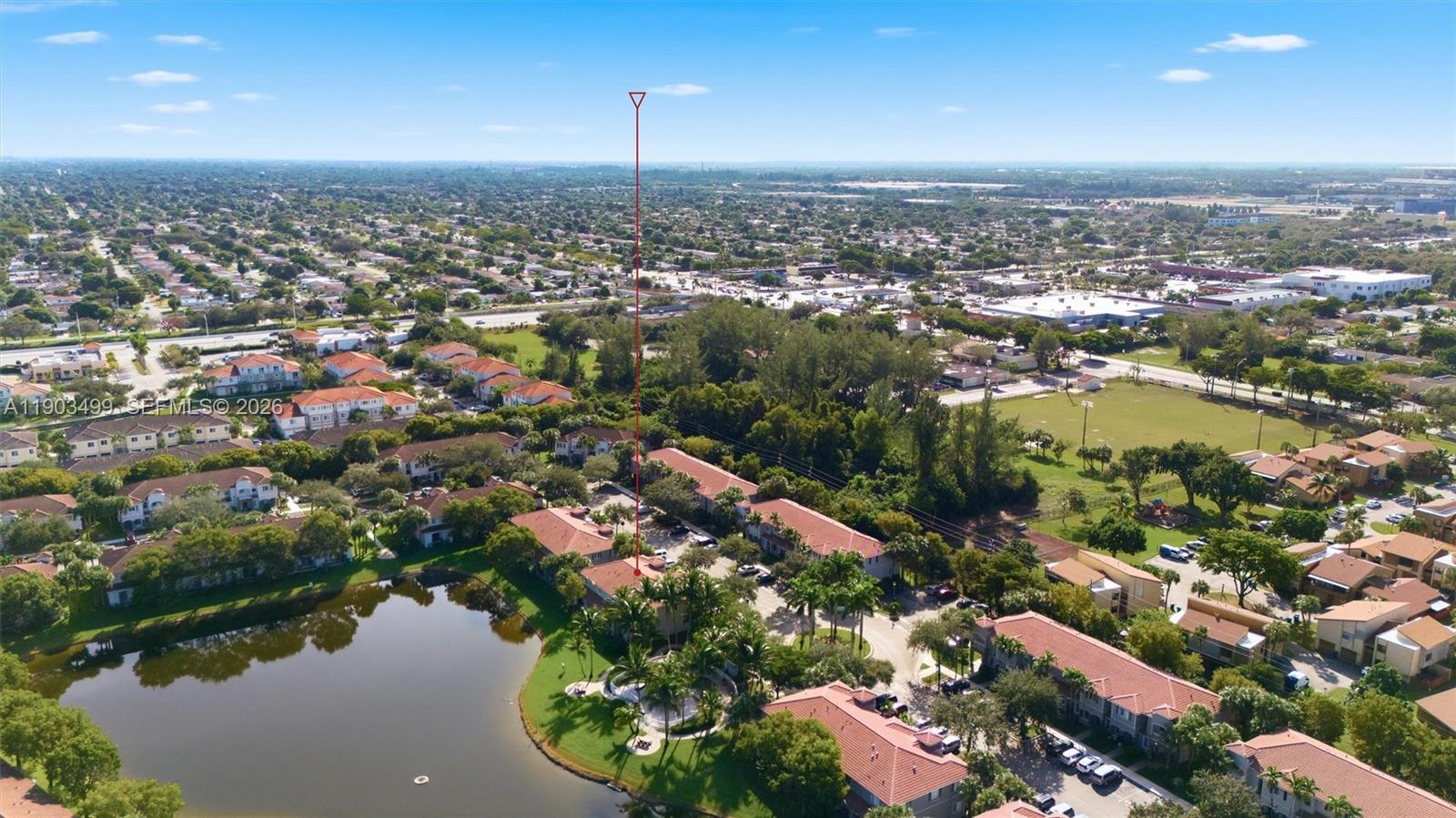 8231 Southwest 29th Street Miramar, FL 33025 - Photo 52 of 53 an aerial view of city and lake