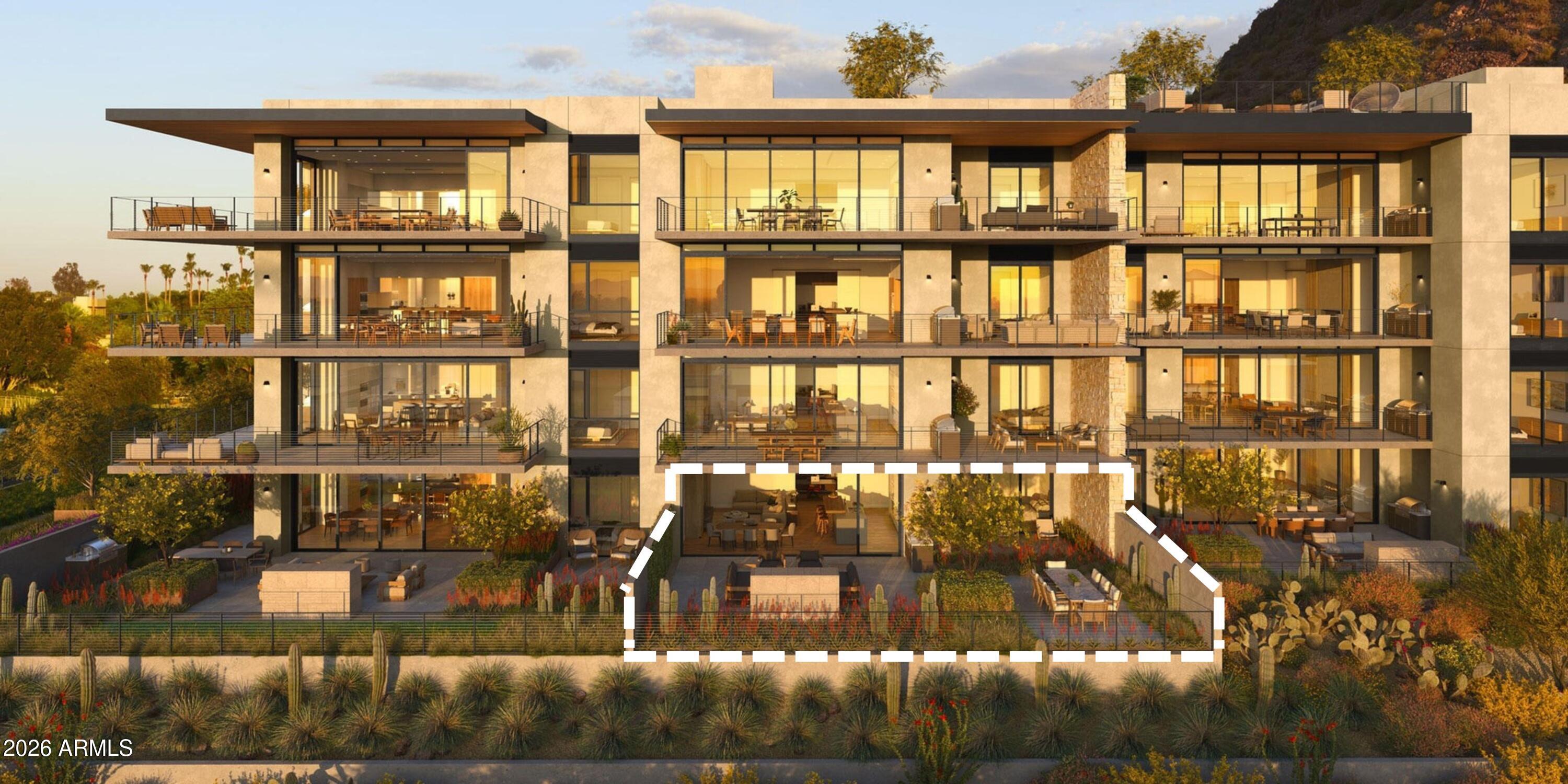 4849 North Camelback Ridge Road, Unit B104 Scottsdale, AZ 85251 - Photo 2 of 17 Rare, Oversized Private Garden/Yard