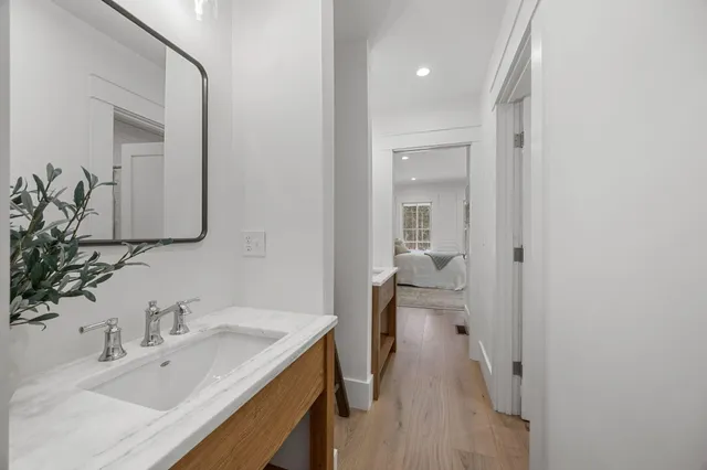 a workspace with furniture and window