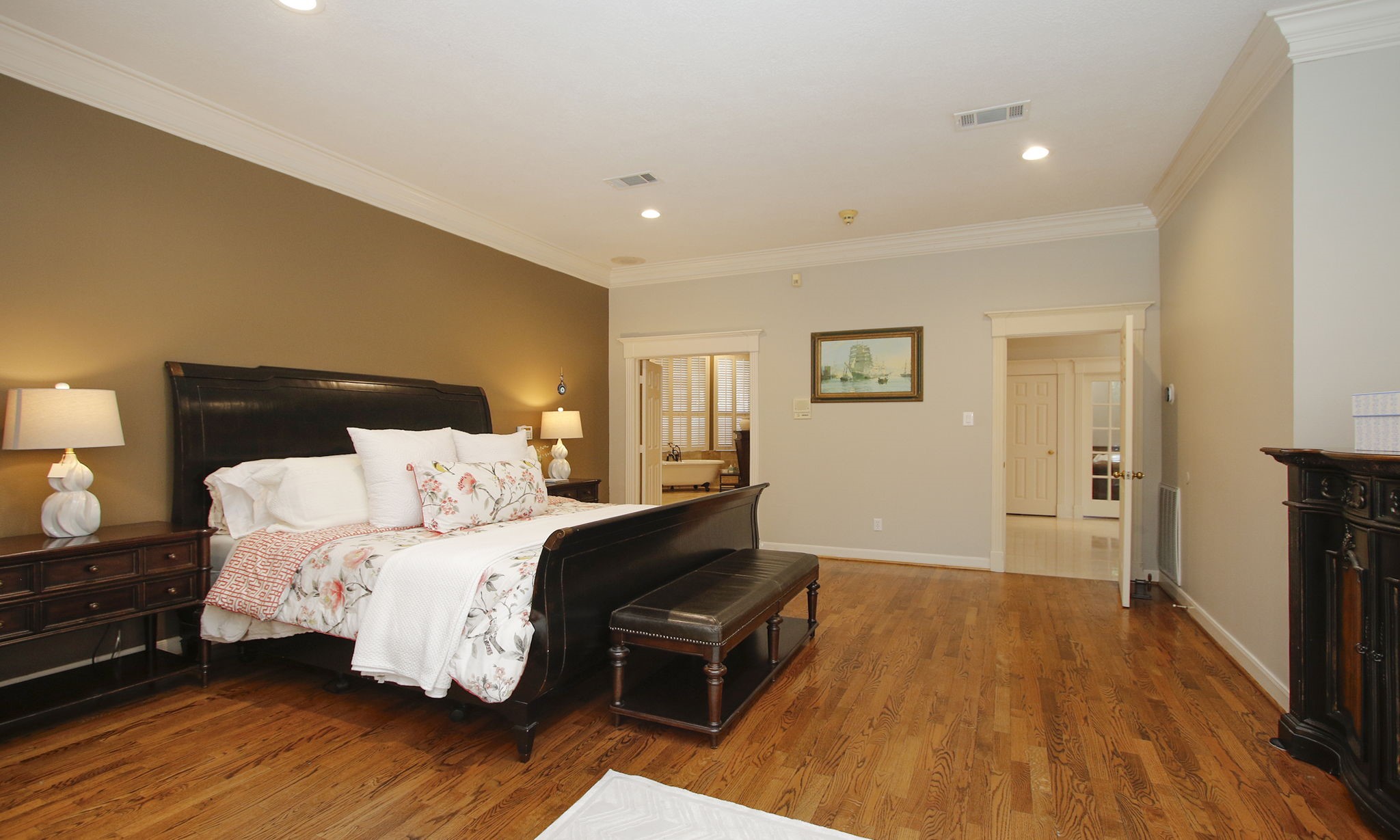 15923 Harwick Drive Spring, TX 77379 - Photo 14 of 50 The large primary bedroom has an executive bath to complement the primary bedroom.
