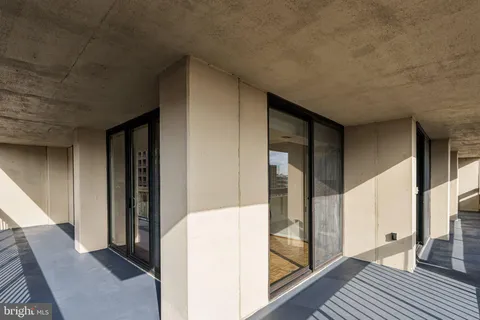 a view of a city from a balcony