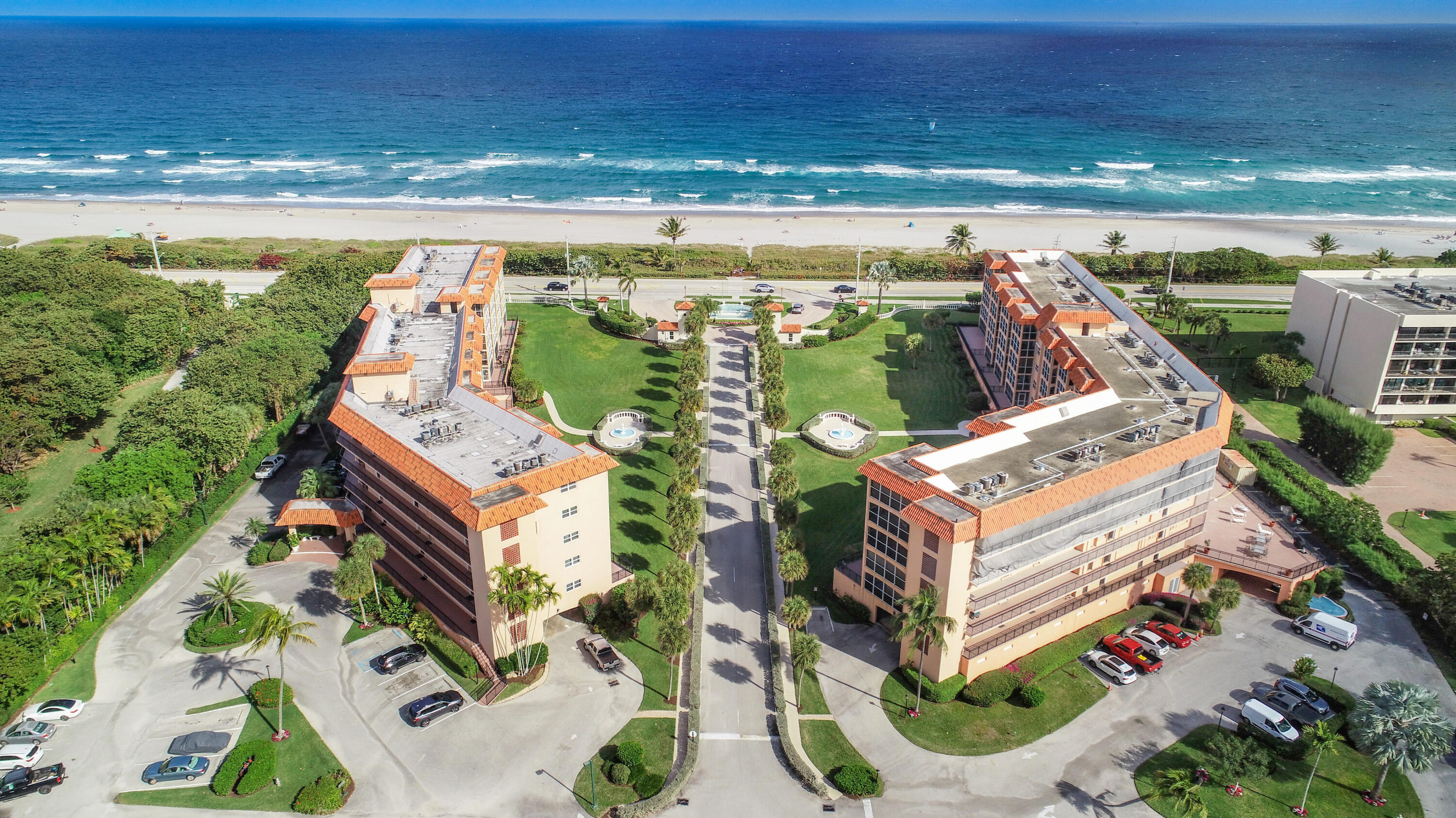 2871 North Ocean Boulevard, Unit M330 Boca Raton, FL 33431 - Photo 49 of 60 an aerial view of ocean and residential houses with outdoor space