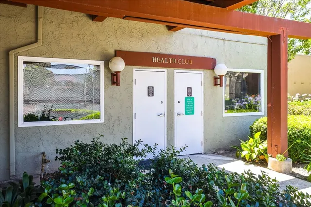 a view of a park with slide