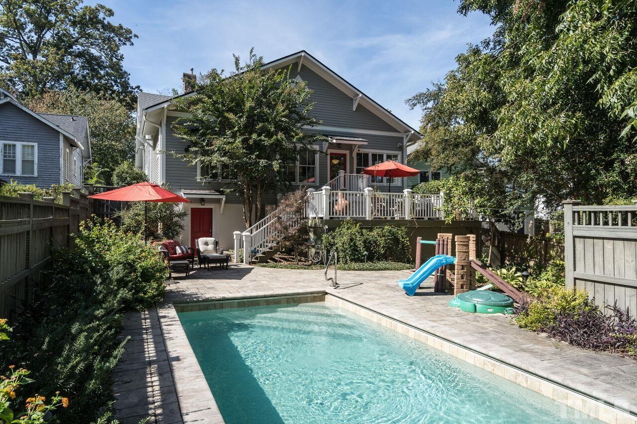 1218 Filmore Street Raleigh, NC 27605 - Photo 36 of 38 a view of a house with sitting area and garden