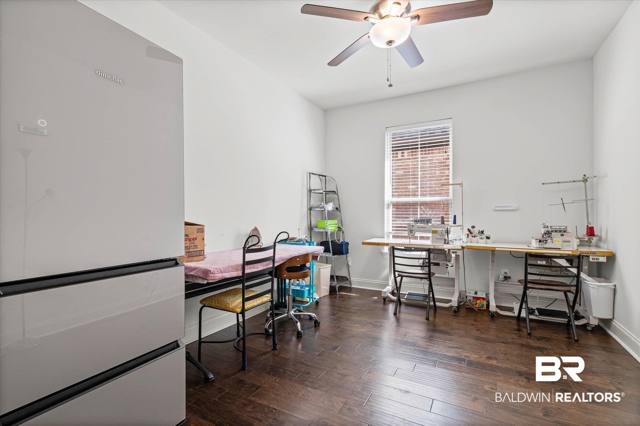 3528 Rue Royal Mobile, AL 36693 - Photo 31 of 53 Office area featuring dark wood finished floors and ceiling fan