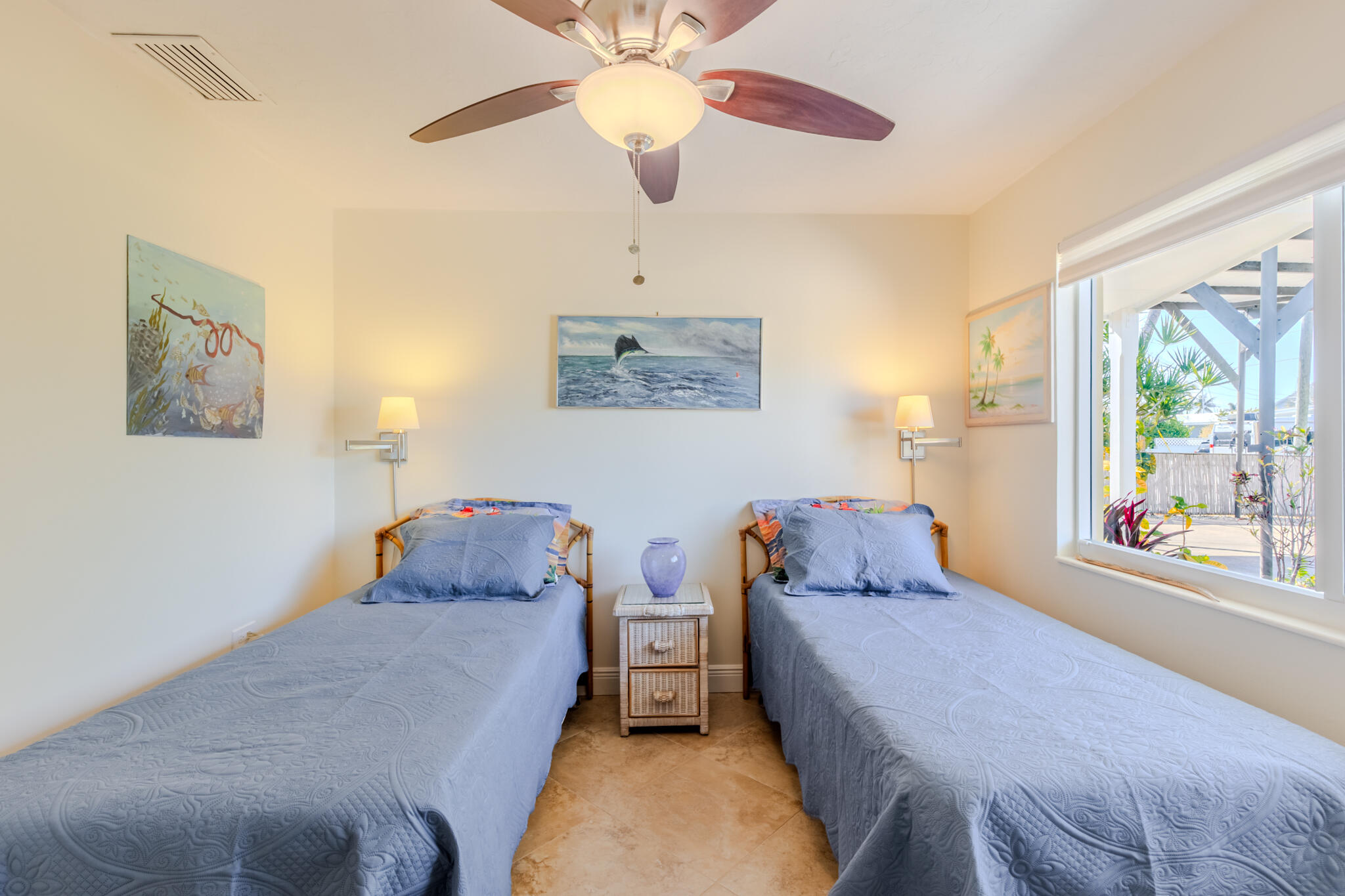 234 49th Street Marathon, FL 33050 - Photo 29 of 52 a bedroom with 2 bed and a window
