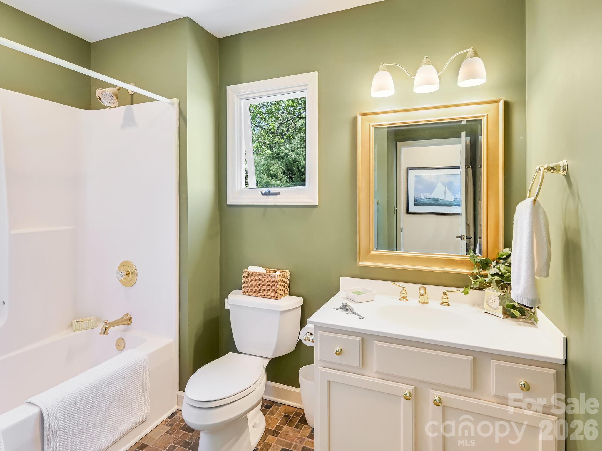 107 Fawns Rest Black Mountain, NC 28711 - Photo 23 of 47 a bathroom with a sink toilet and shower