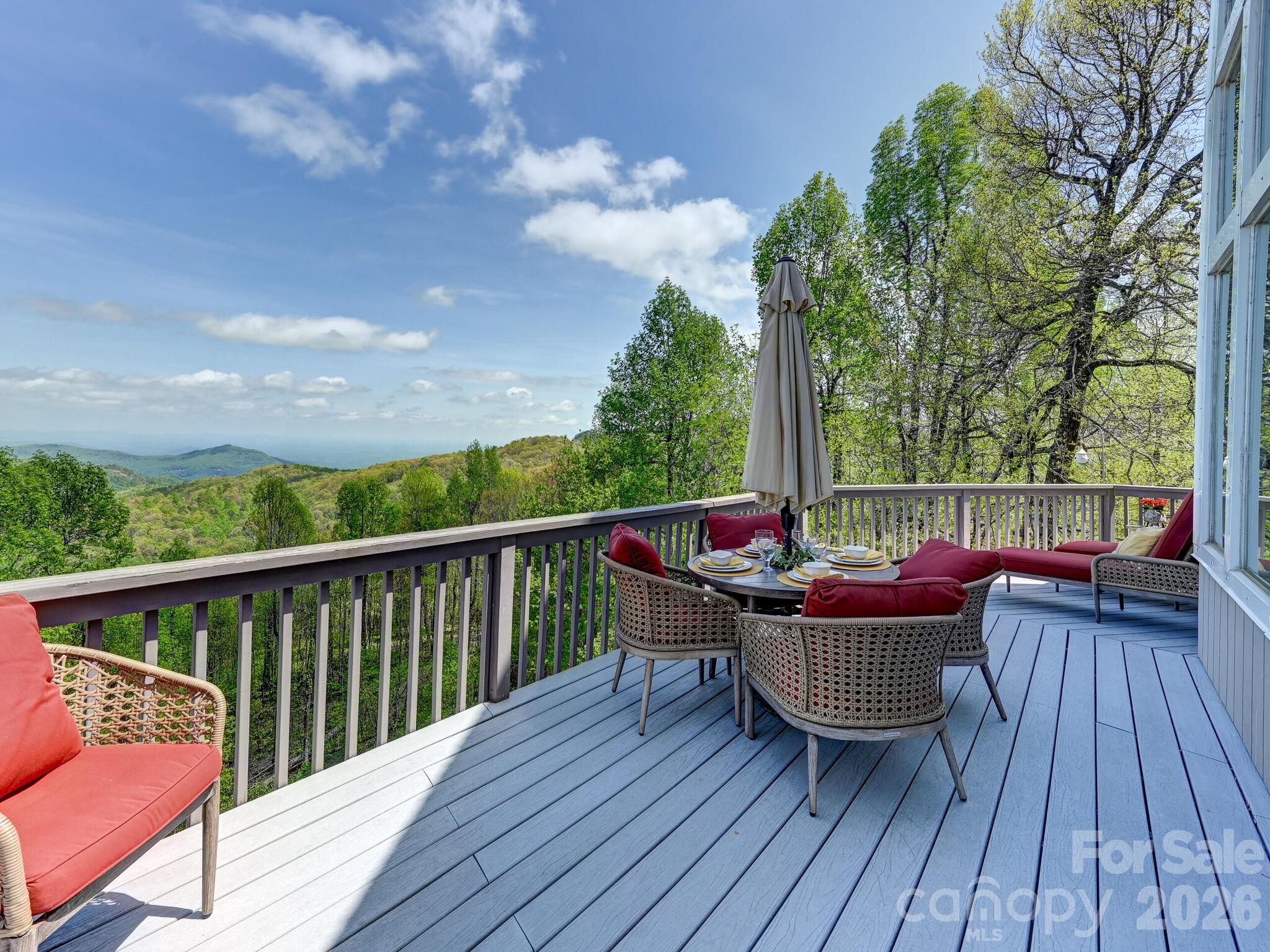 107 Fawns Rest Black Mountain, NC 28711 - Photo 37 of 47 a deck view with a seating space