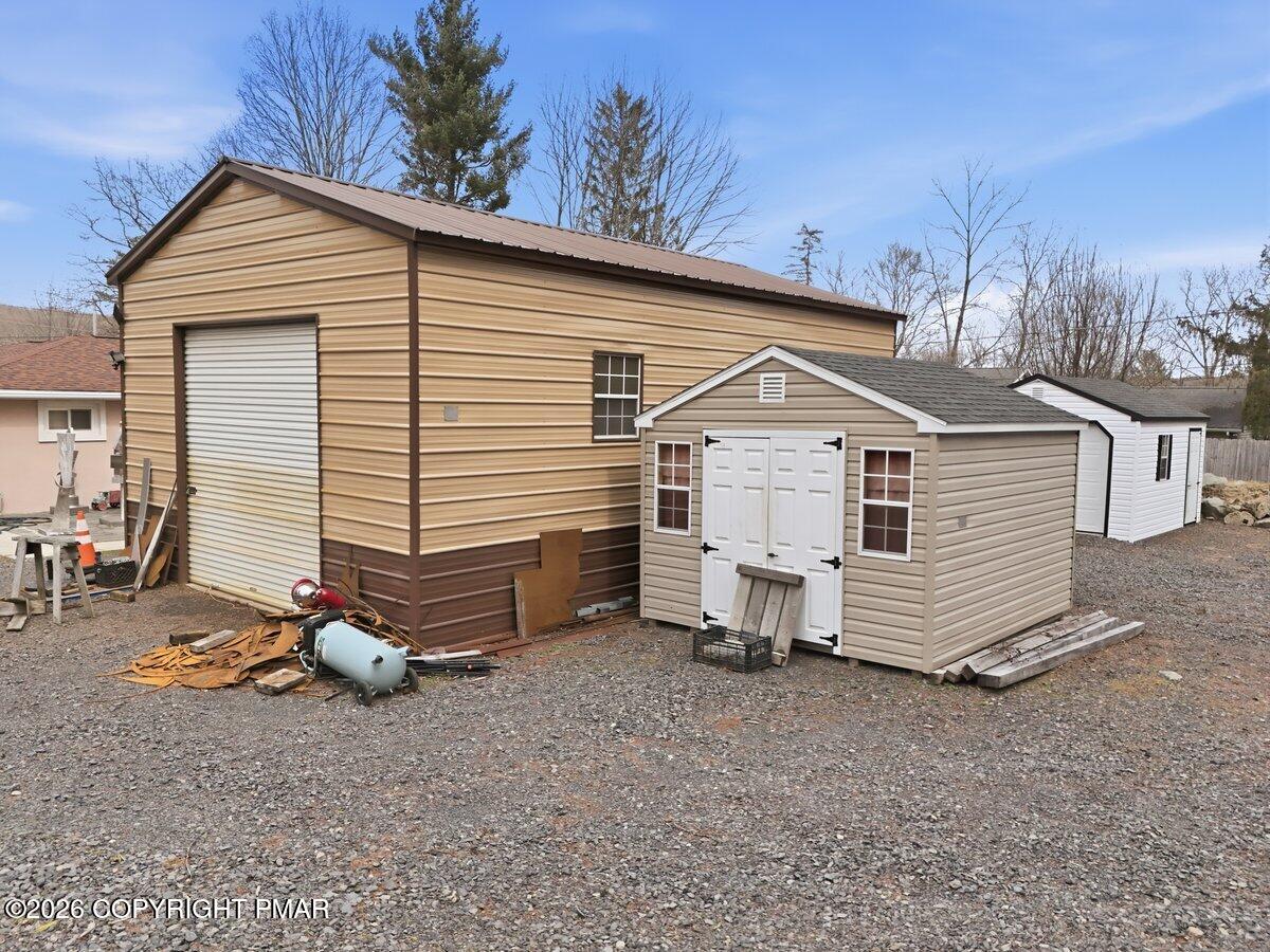208 Shine Hill Road Henryville, PA 18332 - Photo 28 of 37 workshop garage with shed 2
