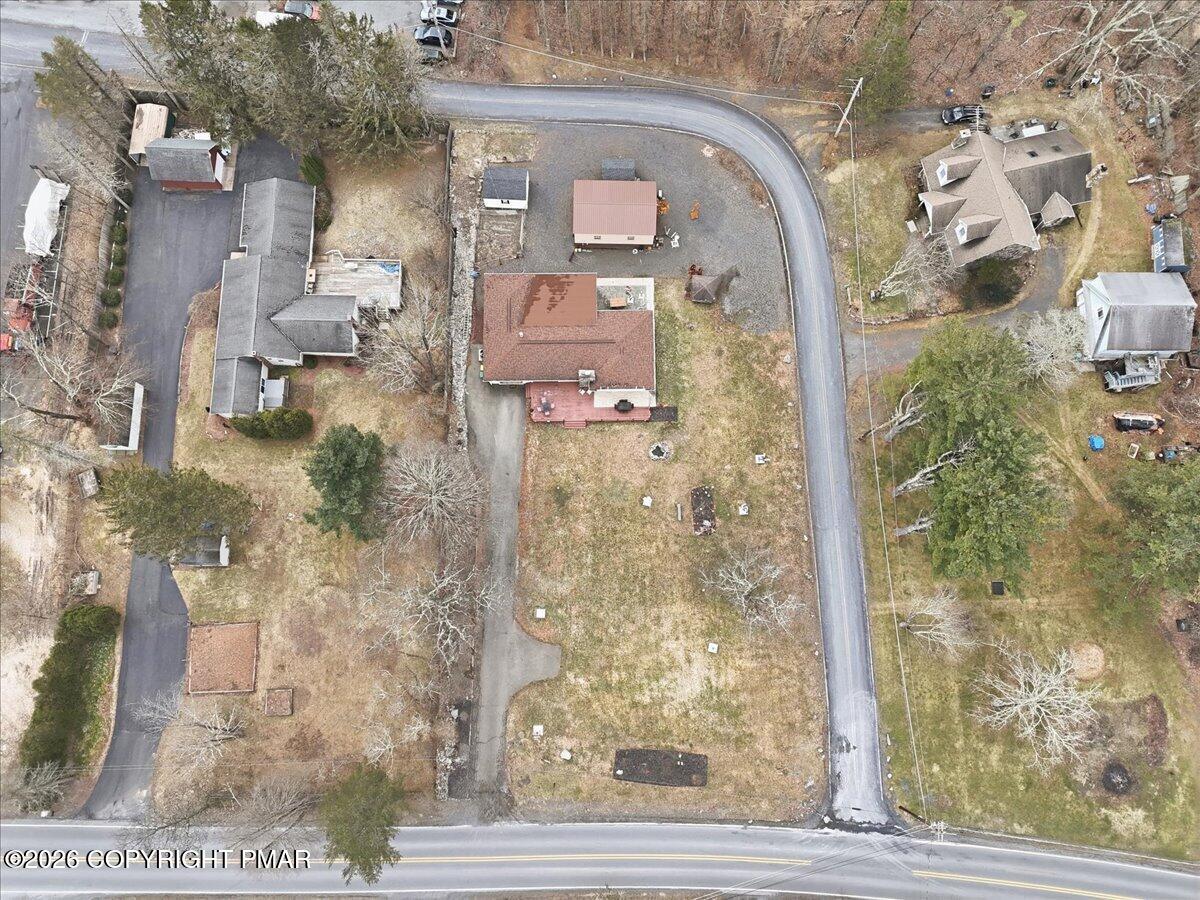 208 Shine Hill Road Henryville, PA 18332 - Photo 36 of 37 Drone footage corner lot