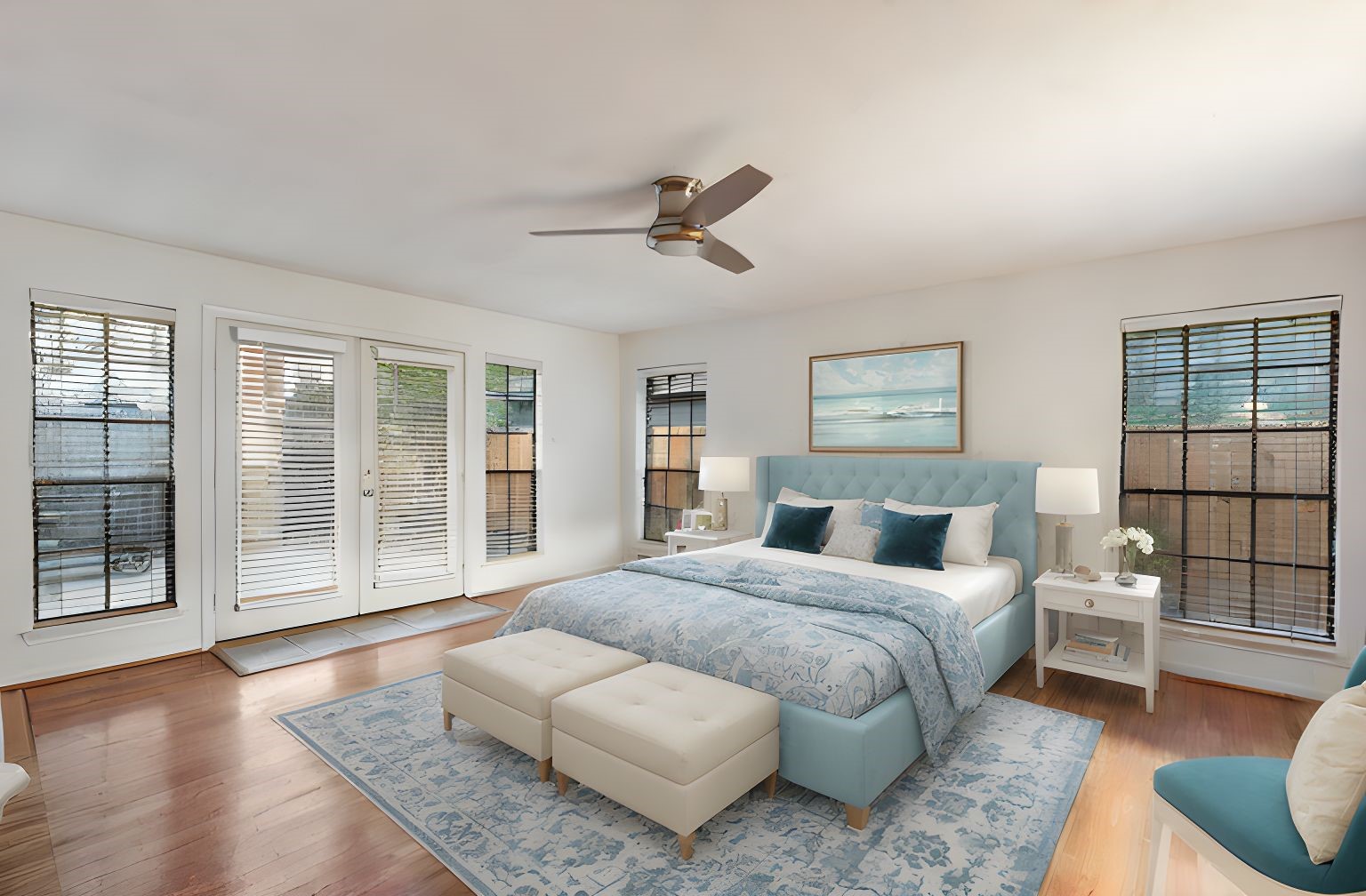 17902 Fernbluff Drive Spring, TX 77379 - Photo 7 of 38 a bedroom with a large bed and glass window