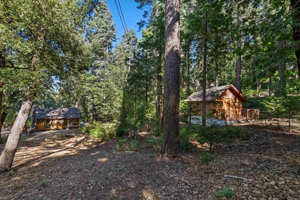 22194 Crestline Road Palomar Mountain, CA 92060 - Photo 50 of 75 a front view of a house with a yard and large trees