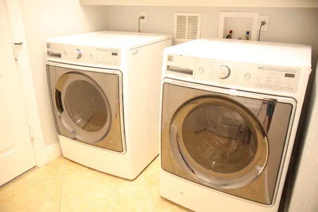 a view of a porch with a door