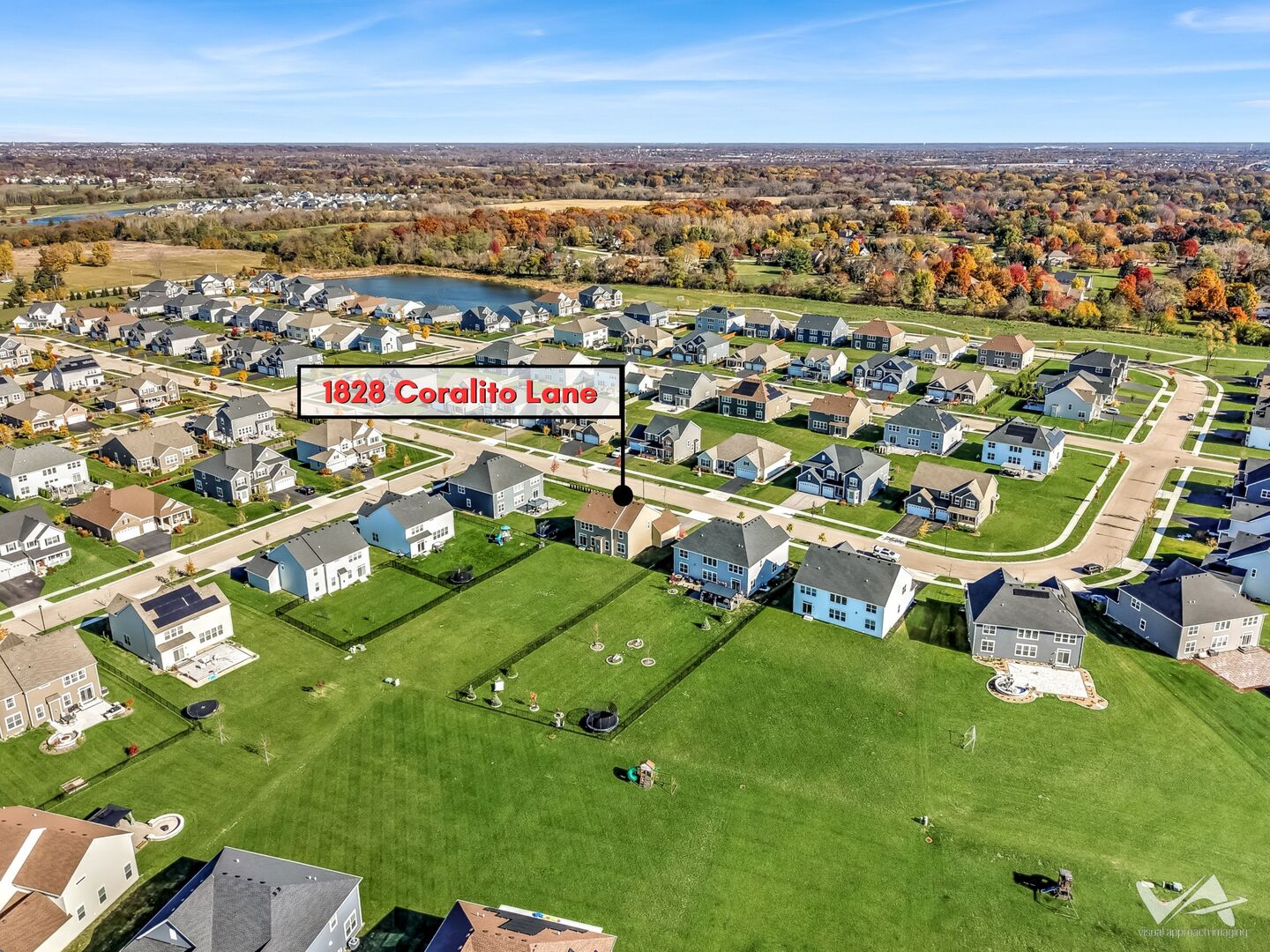 1828 Coralito Lane Elgin, IL 60124 - Photo 54 of 65 an aerial view of a residential houses with outdoor space and trees