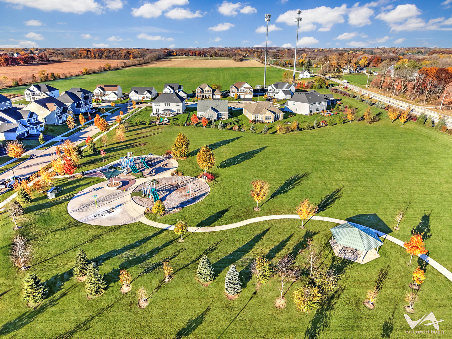 1828 Coralito Lane Elgin, IL 60124 - Photo 58 of 65 an aerial view of a house with a ocean view