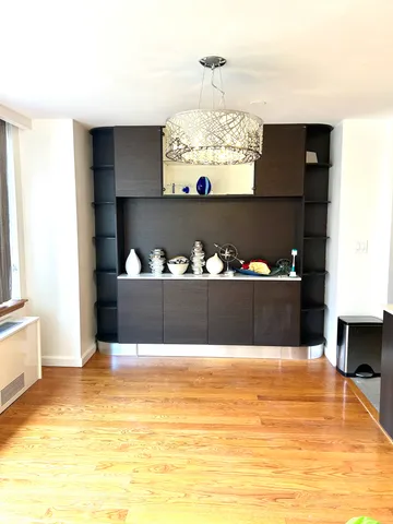 a view of a bathtub in a room