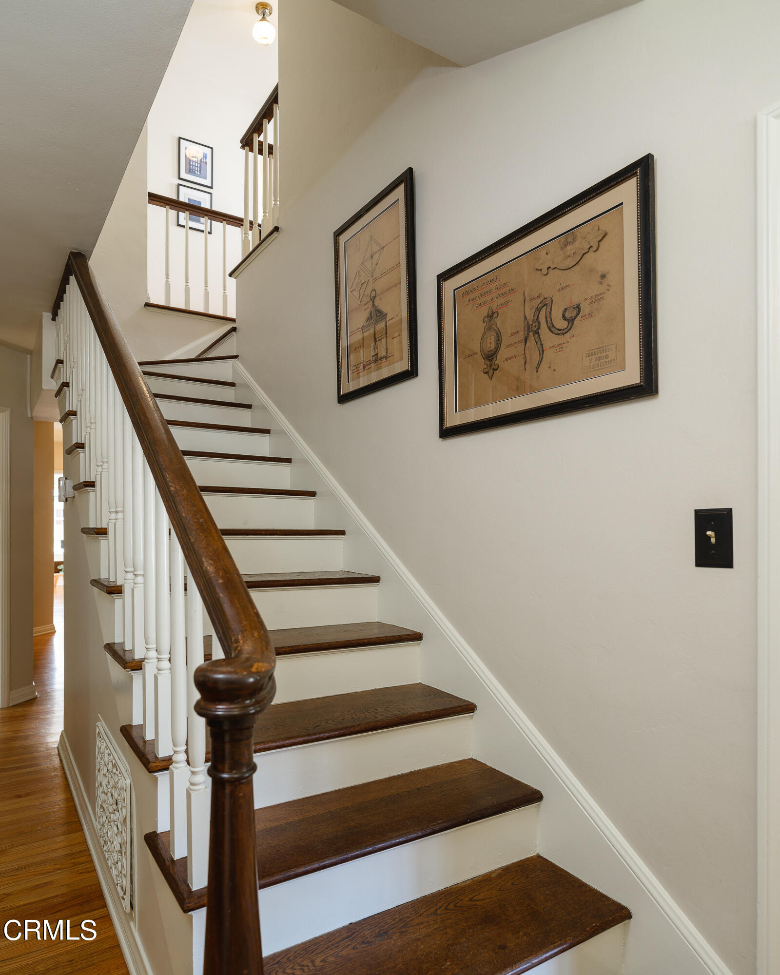 2295 Norwic Place Altadena, CA 91001 - Photo 31 of 60 a view of staircase with wooden floor and white walls