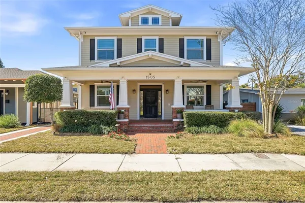 a front view of a house with porch