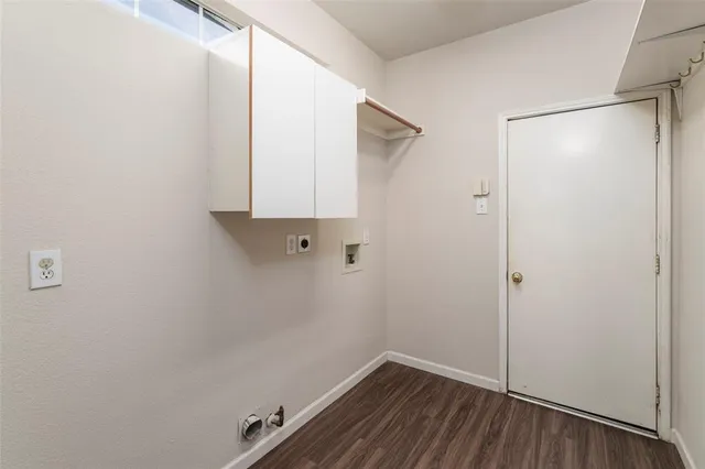 a view of room with hardwood floor