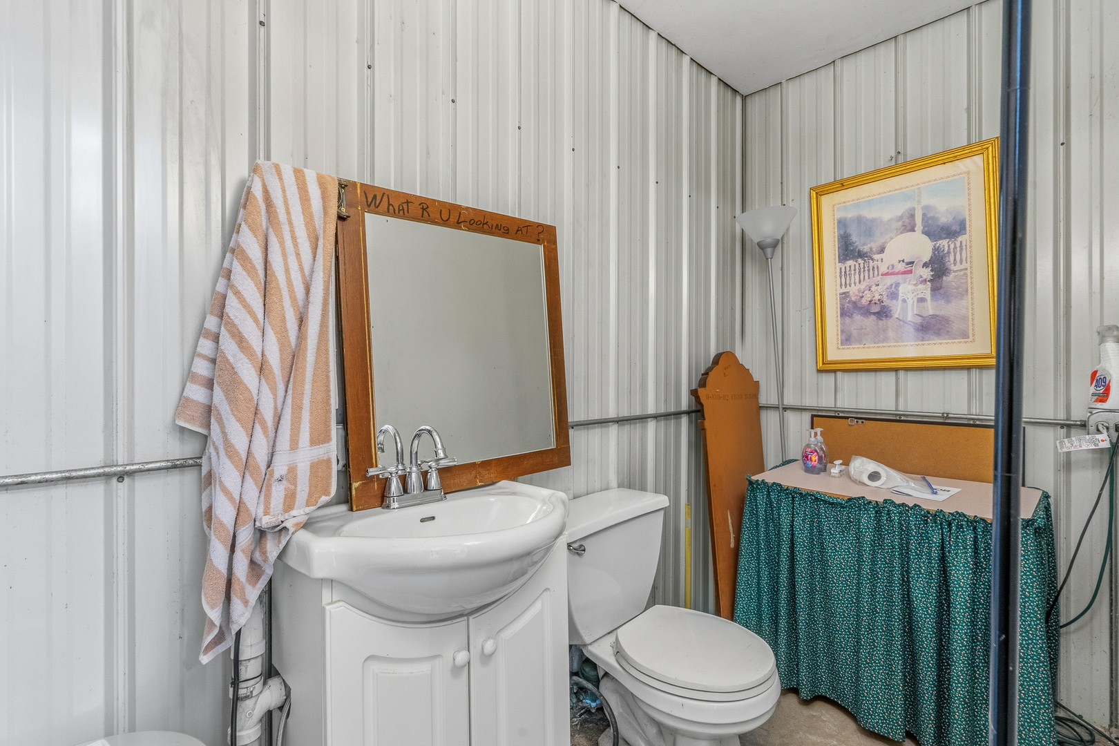 310 Godfrey Avenue Lockport, IL 60441 - Photo 30 of 65 a bathroom with a sink a toilet and shower curtain