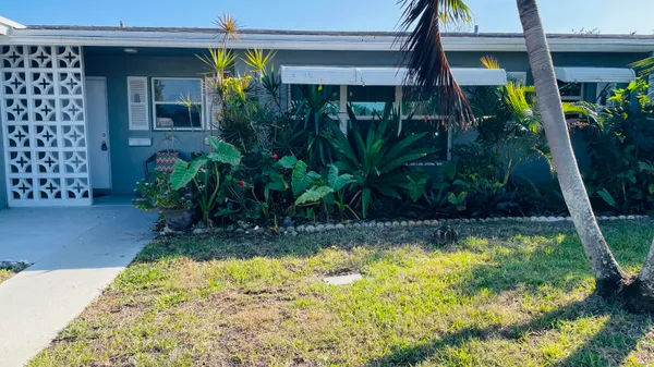 a view of a backyard with plants