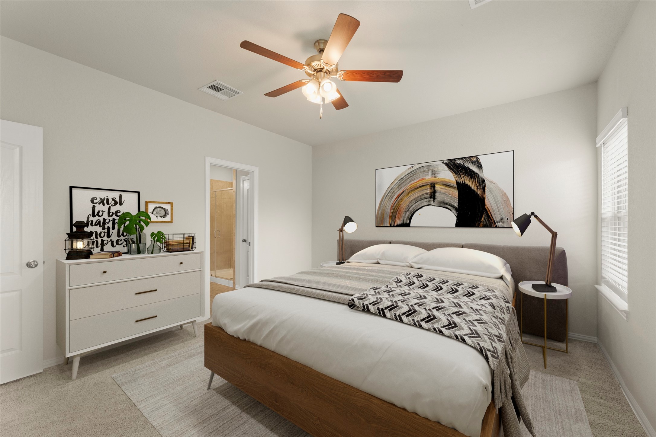 31322 Conover Drive Fulshear, TX 77441 - Photo 3 of 38 a bedroom with a bed and a dresser