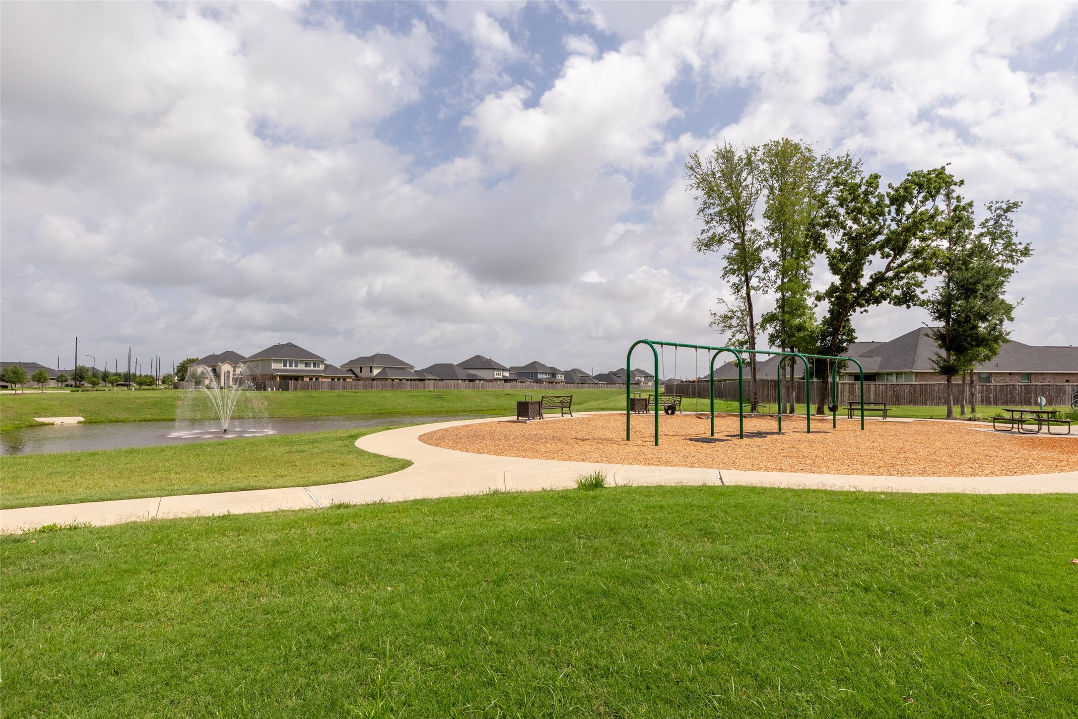 31322 Conover Drive Fulshear, TX 77441 - Photo 31 of 38 a view of a lake with houses in the back