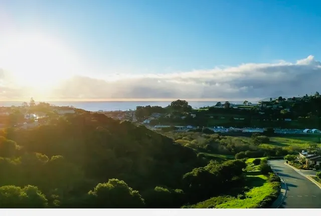 a view of city and mountain